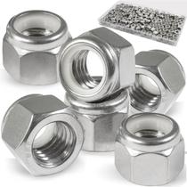 Porcas Vifmy Trava de Nylon em Aço Inoxidável 1/4"-20 110 unidades Porcas Vifmy Trava de Nylon em Aço Inoxidável 1/4"-20 110 unidades