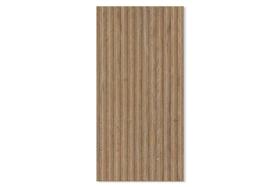Porcelanato Acetinado Retificado Up Ripado Feijó Marrom 56x113cm