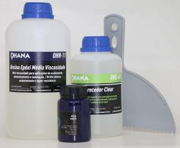 Porcelanato Liquido Resina Epóxi Kit 1,5 Kg + Pigmento Azul - Ohana Quimicos