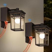 Porch Lights FANDBO, pacote com 2 LED Dusk to Dawn GFCI