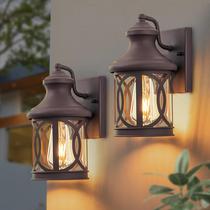 Porch Lights Laplusbelle, pacote com 2 unidades de bronze à prova d'água para uso externo