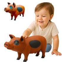 Porco Vinil Brinquedo Infantil Grande Porquinha Atoxico Fofo