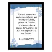 "Porque sou eu que conheço os planos que tenho"Quadro "Porque sou eu que conheço os planos que tenho"Quadro