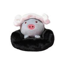 Porquinho cinza sentado no sofá de pelúcia (12cm) Porquinho cinza sentado no sofá de pelúcia (12cm)