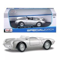 Porsche 550 A Spyder Metal Prata Special Edition 1/18 Maisto Porsche 550 A Spyder Metal Prata Special Edition 1/18 Maisto