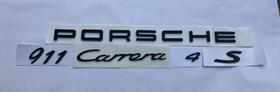 Porsche Emblema Kit Porsche + 911 + Carrera + 4 + S Preto B