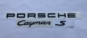 Porsche Emblema Kit Porsche + Cayman + S Preto Brilhante