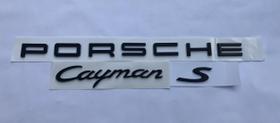 Porsche Emblema Kit Porsche + Cayman + S Preto Fosco