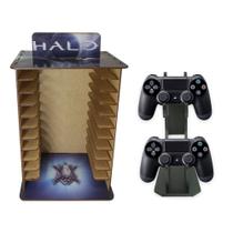 Porta 11 Jogos Físico Hl + Suporte Controle 22x16,3x29,4 Mdf Madeira Adesivada Porta 11 Jogos Físico Hl + Suporte Controle 22x16,3x29,4 Mdf Madeira Adesivada