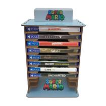 Porta 11 Jogos Físico Super M 22x16,3x29,4 Mdf Madeira Adesivada