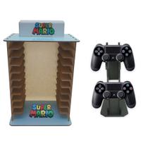 Porta 11 Jogos Físico Super M + Suporte Controle 22x16,3x29,4 Mdf Madeira Adesivada - ATACADÃO DO ARTESANATO MDF Porta 11 Jogos Físico Super M + Suporte Controle 22x16,3x29,4 Mdf Madeira Adesivada - ATACADÃO DO ARTESANATO MDF
