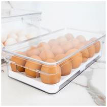 Porta 18 Ovos Organizador De Geladeira Com Tampa Cozinha - Ou