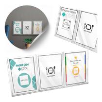 Porta 3 Folhetos A6 Display Pix Qr Code Menu Balcão Expositor Comercial Restaurante Lobby Porta 3 Folhetos A6 Display Pix Qr Code Menu Balcão Expositor Comercial Restaurante Lobby