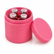 Porta 4 Ampolas Organizador 2 A 5ml Tampa Rosqueável cor:Rosa Porta 4 Ampolas Organizador 2 A 5ml Tampa Rosqueável cor:Rosa