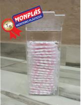 Porta absorvente em acrilico cristal para protetor diário de calcinha
