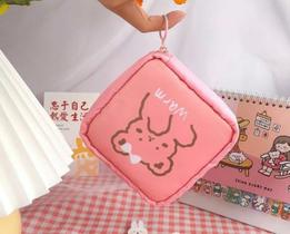Porta absorvente organizador de bolsa rosa