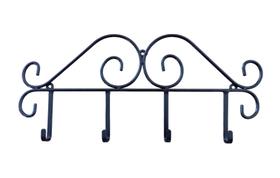 Porta Acessórios De Parede Em Ferro Com 4 Ganchos Suporte Decorativo Porta Chaves