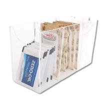 Porta Açúcar com 3 Divisórias em Acrílico Transparente Adoçante Mexedor Cantinho Café Decoração