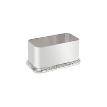 Porta-adoçante retangular em prata Silverlux Croisé 8,5x4cm