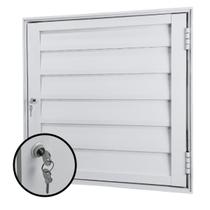 Porta Alçapão Alumínio Branco Venezianas Ventiladas Linha