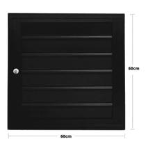 Porta Alçapão Alumínio Preto Venezianas Ventiladas Linha Porta Alçapão Alumínio Preto Venezianas Ventiladas Linha