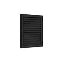 Porta Alçapão Laminado 60cm X 60cm Em Alumínio Preto - Vitrolar