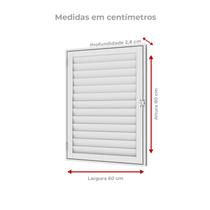 Porta Alçapão Laminado 60cm x 80cm Alumínio Branco - Vitrolar