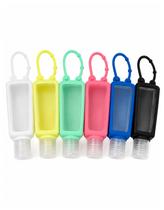 Porta Álcool Gel Com Capa Silicone E Alça Unidade Cor:Rosa