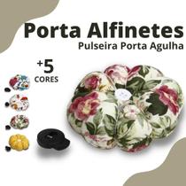Porta Alfinete - Pulseira Porta Agulha Floral - BRX
