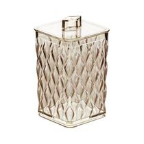 Porta Algodão Cotonete Ambar com Tampa Linha Glamour