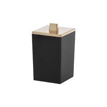 Porta Algodão Cotonete Bagno Quadratta Preto 1562 Paramount Porta Algodão Cotonete Bagno Quadratta Preto 1562 Paramount