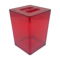 Porta Algodão / Cotonete Infinity Cristal Vermelho - Utility Porta Algodão / Cotonete Infinity Cristal Vermelho - Utility