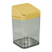 Porta Algodão Cotonete Pote Com Tampa Cor Translúcida Organizador Para Banheiro Lavabo Pia Armário Slim Porta Algodão Cotonete Pote Com Tampa Cor Translúcida Organizador Para Banheiro Lavabo Pia Armário Slim