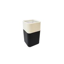 Porta Algodão Cotonete Treco Acessorio Preto Bege 1un Porta Algodão Cotonete Treco Acessorio Preto Bege 1un