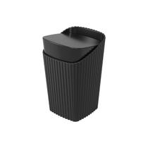 Porta Algodão Cotonetes Coza New Square Preto