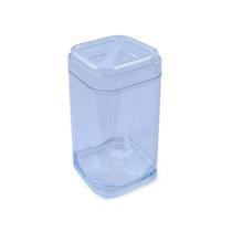 Porta Algodão de Acrílico Com Divisória Linha Lux 12cm