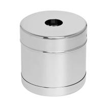 Porta Algodão de Inox Com Mola 8cm x 8cm 400ml FAMI