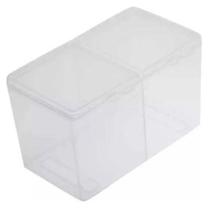 Porta algodao duplo transparente