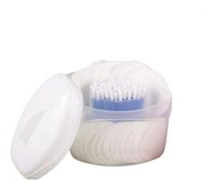 Porta Algodão e Cotonete 2 em 1 Organizador 13x12,5x8cm Porta Algodão e Cotonete 2 em 1 Organizador 13x12,5x8cm