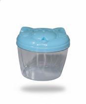 PORTA ALGODAO E COTONETE BABY PLASTIBABY Cor:Azul