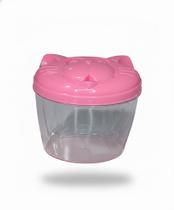 PORTA ALGODAO E COTONETE BABY PLASTIBABY Cor:Rosa