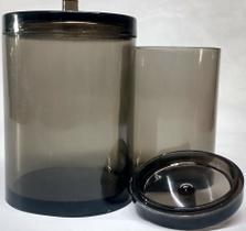 Porta Algodão e Cotonete em Acrílico Super Resistente