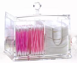 Porta Algodão E Cotonete Organizador Em Acrílico P/ Banheiro