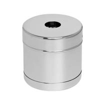 Porta Algodão Inox com Mola 8x8cm 400ml Fami