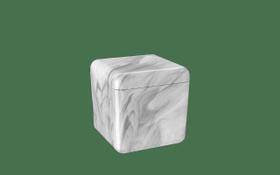 Porta Algodão ou Cotonetes Coza Cube 8,5 x 8,5 x 8,5 cm Mármore Branco