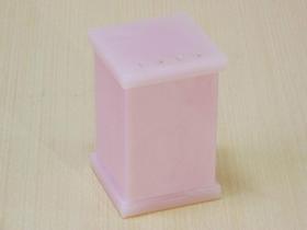Porta Algodão ou Porta Cotonetes em Acrílico Com Strass Rosa Decor Acrílicos