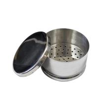 Porta Algodão p/ Rolete Alumínio Escovado - Lysanda Porta Algodão p/ Rolete Alumínio Escovado - Lysanda