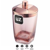 Porta algodão para Banheiro Premium Rosé UZ529 UZ Utilidades