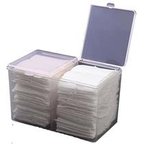 Porta algodão prensado com 2 tampas suporte manicure Porta algodão prensado com 2 tampas suporte manicure