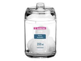 Porta Algodão Transparente Sanremo 350 Ml